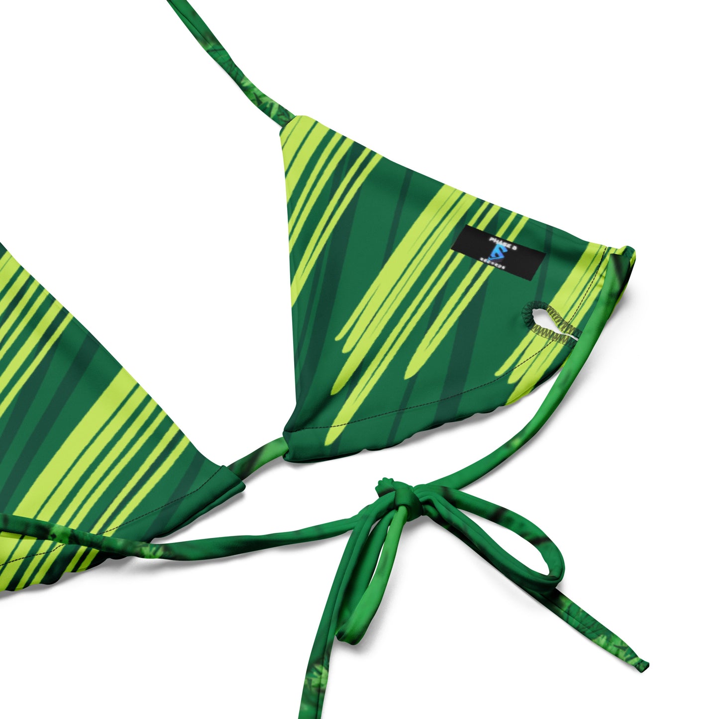 Weed Green recycled string bikini