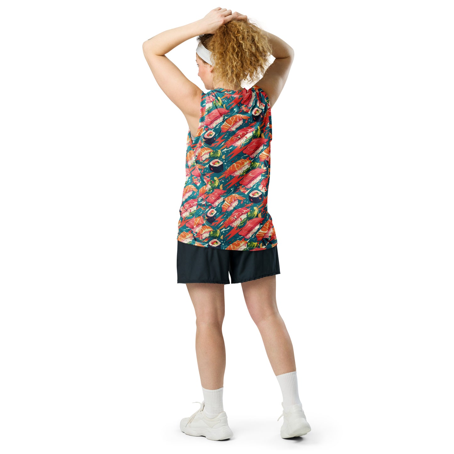 Sushi Recycled unisex basketball jersey