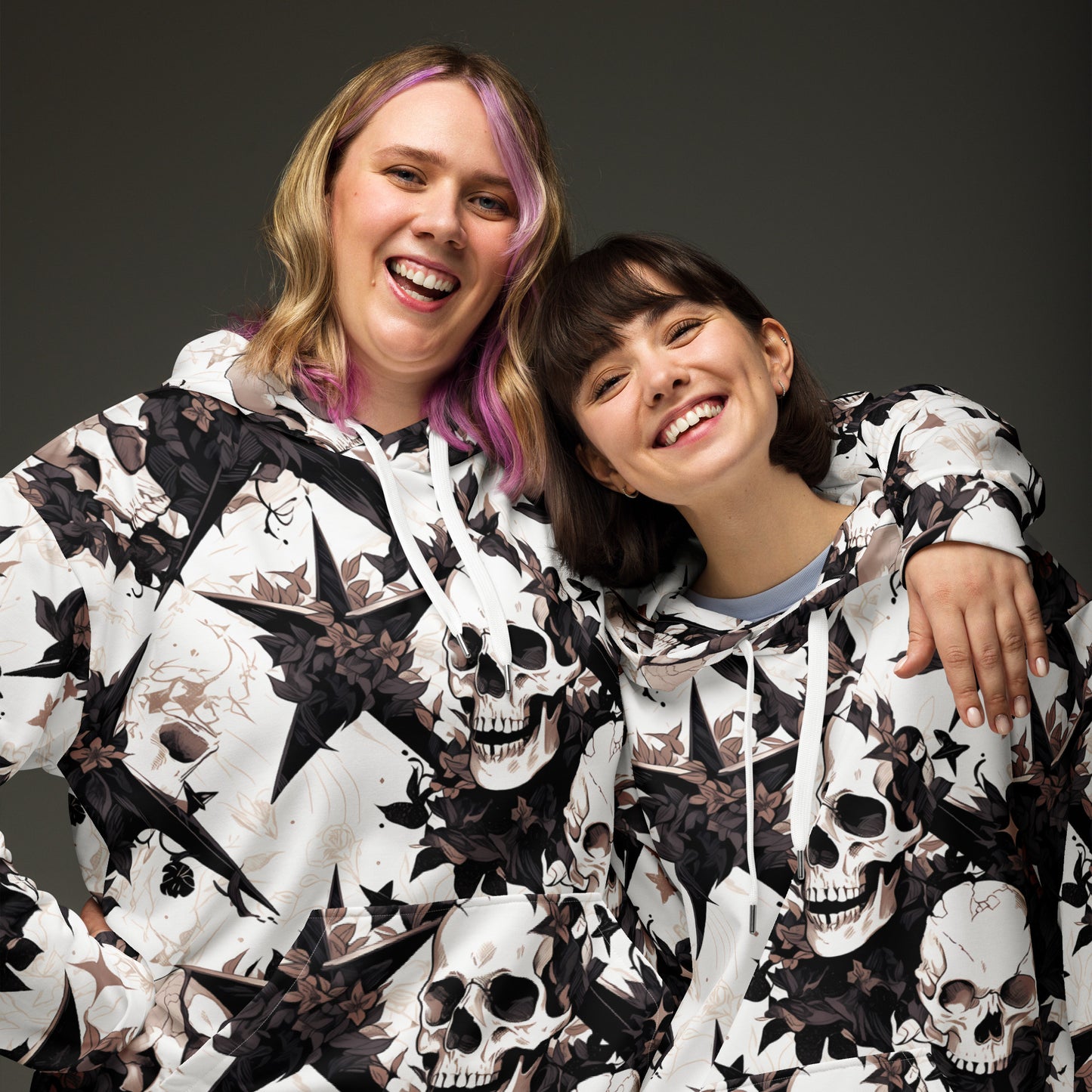 Black Star Skulls Unisex Hoodie