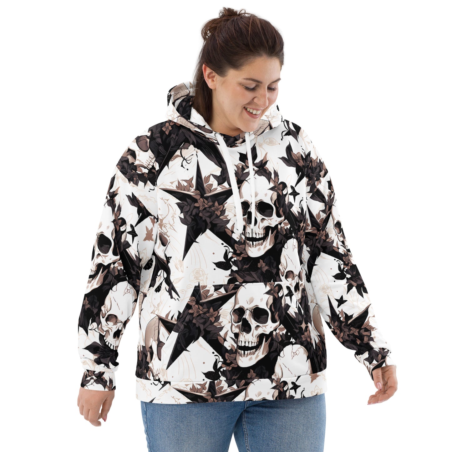 Black Star Skulls Unisex Hoodie
