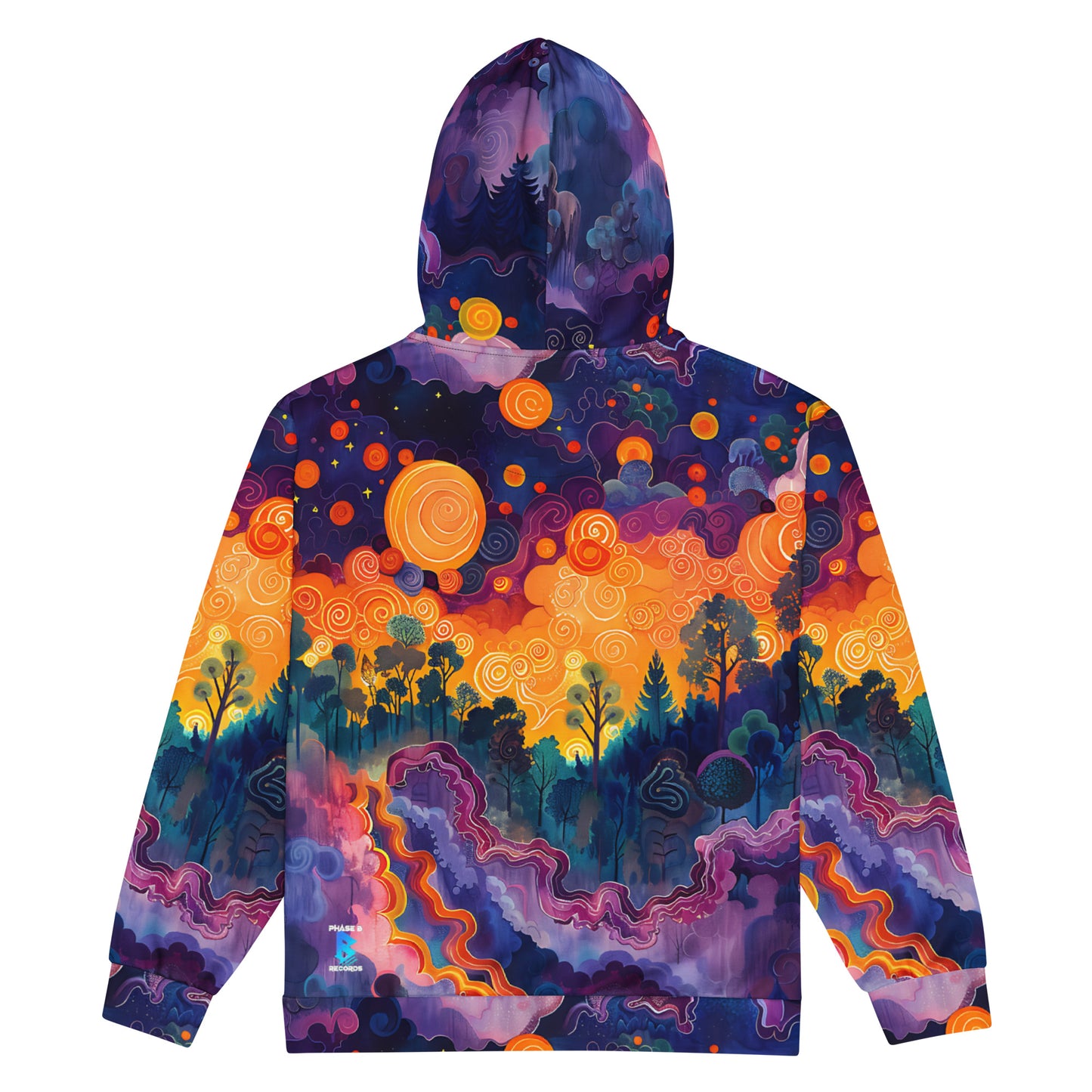 Abstract Sky Unisex zip hoodie – Free Delivery! Rock / Metal / Gothic / EDM / Clubwear - Alternative Apparel Only from Phase B Records. Plus Size to 6XL