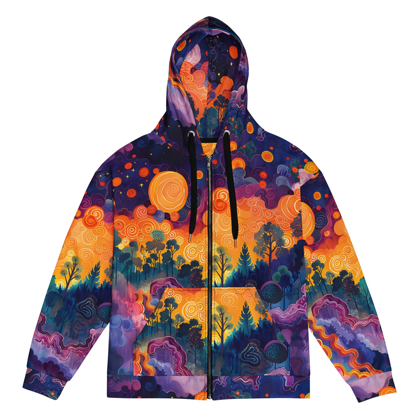 Abstract Sky Unisex zip hoodie – Free Delivery! Rock / Metal / Gothic / EDM / Clubwear - Alternative Apparel Only from Phase B Records. Plus Size to 6XL