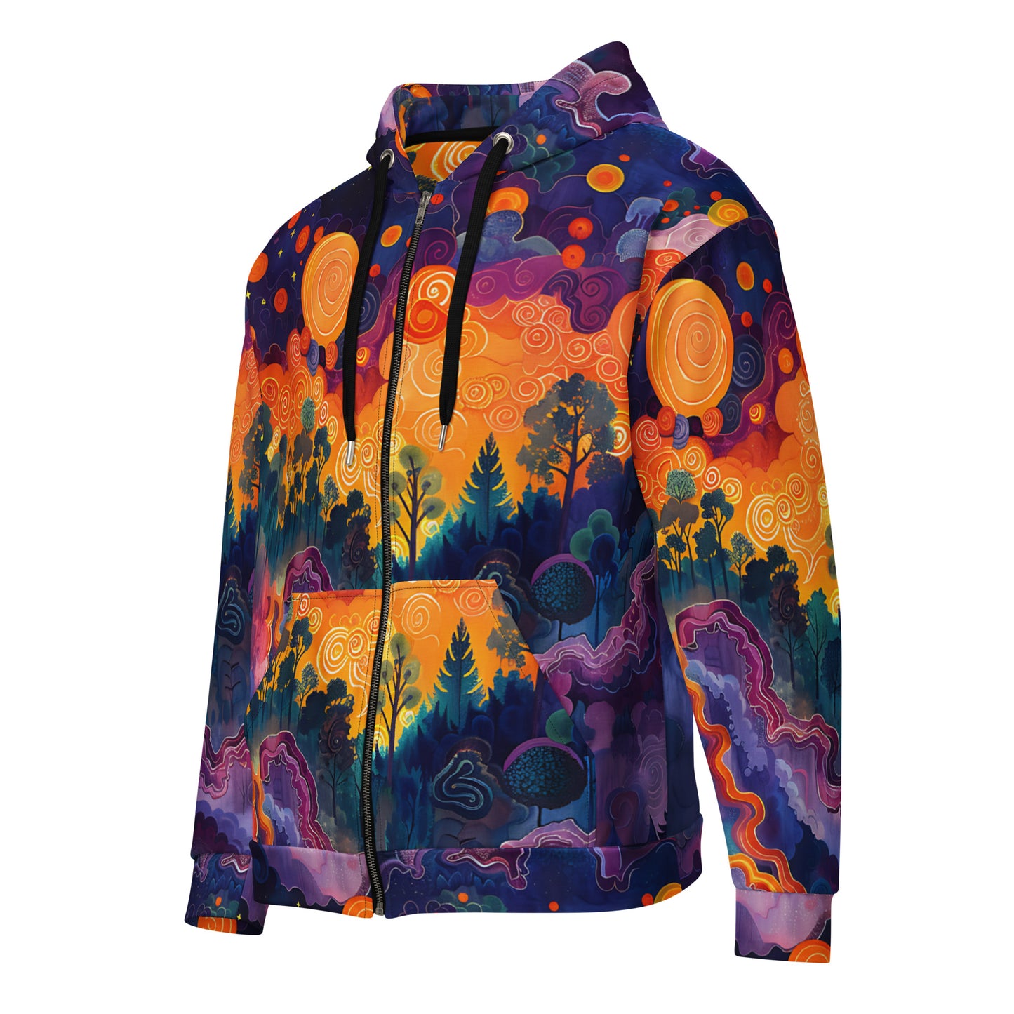 Abstract Sky Unisex zip hoodie – Free Delivery! Rock / Metal / Gothic / EDM / Clubwear - Alternative Apparel Only from Phase B Records. Plus Size to 6XL