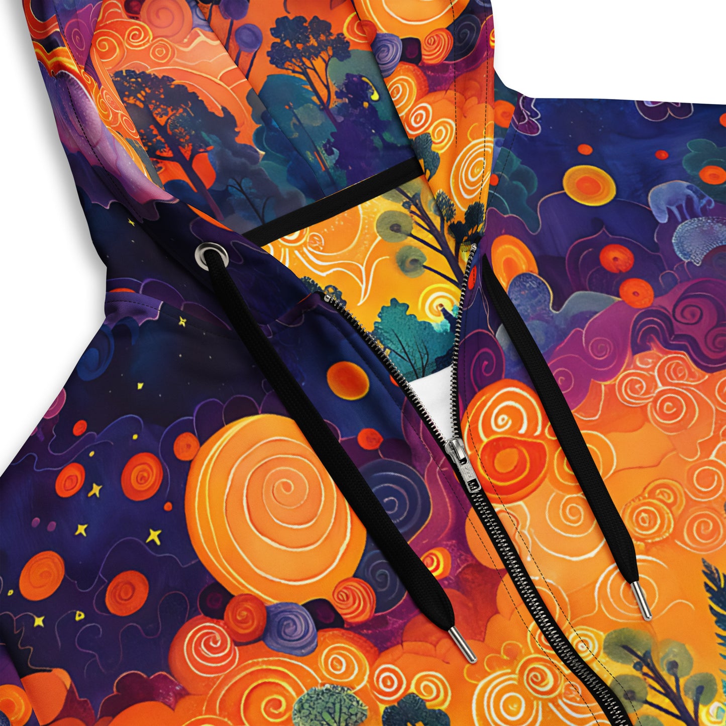 Abstract Sky Unisex zip hoodie – Free Delivery! Rock / Metal / Gothic / EDM / Clubwear - Alternative Apparel Only from Phase B Records. Plus Size to 6XL