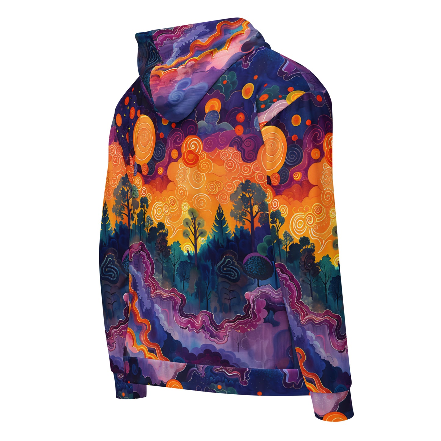Abstract Sky Unisex zip hoodie – Free Delivery! Rock / Metal / Gothic / EDM / Clubwear - Alternative Apparel Only from Phase B Records. Plus Size to 6XL