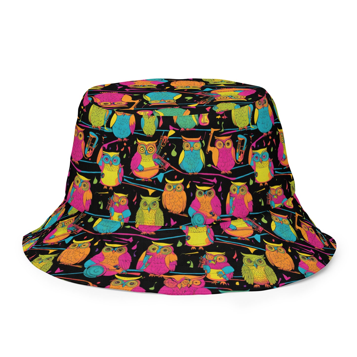 Jammin' Owls Reversible bucket hat - Free Delivery! Reggae / Dub / Ska / Ska punk / Punk - Alternative Apparel and Merch Only from Phase B Records.