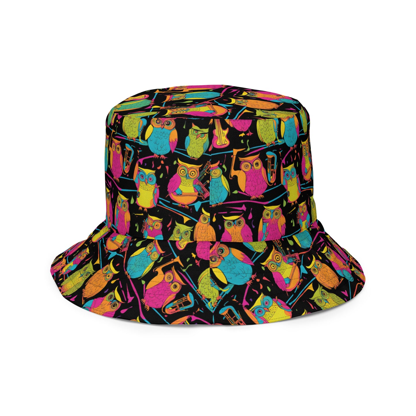 Jammin' Owls Reversible bucket hat - Free Delivery! Reggae / Dub / Ska / Ska punk / Punk - Alternative Apparel and Merch Only from Phase B Records.