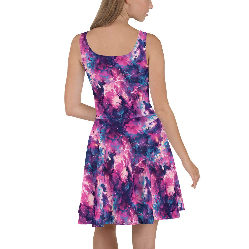 Surreal Pink Skater Dress