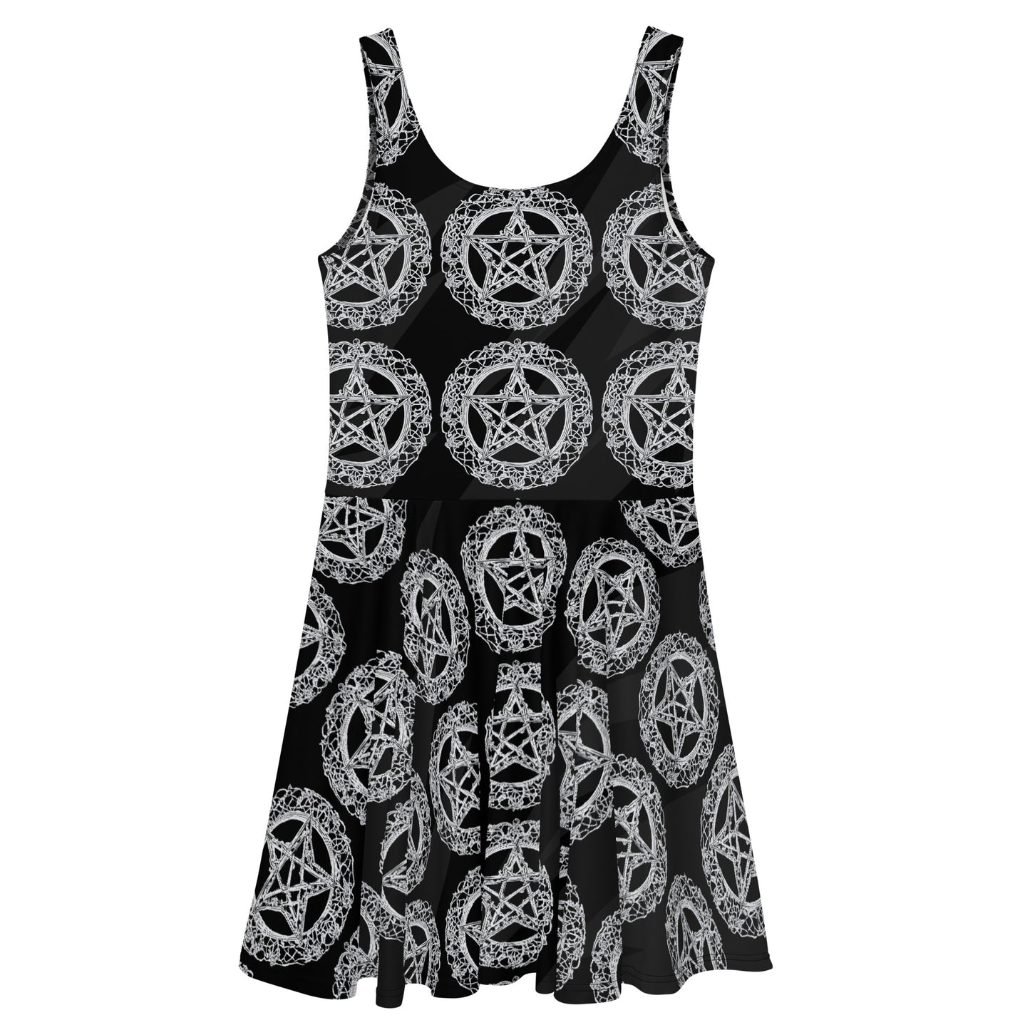 Pentagram Black Skater Dress