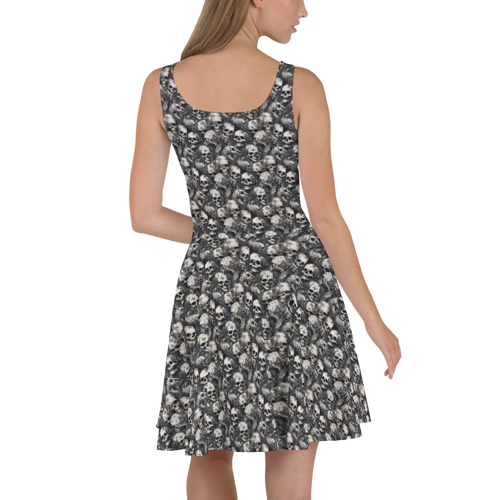 Gothic Skulls Skater Dress
