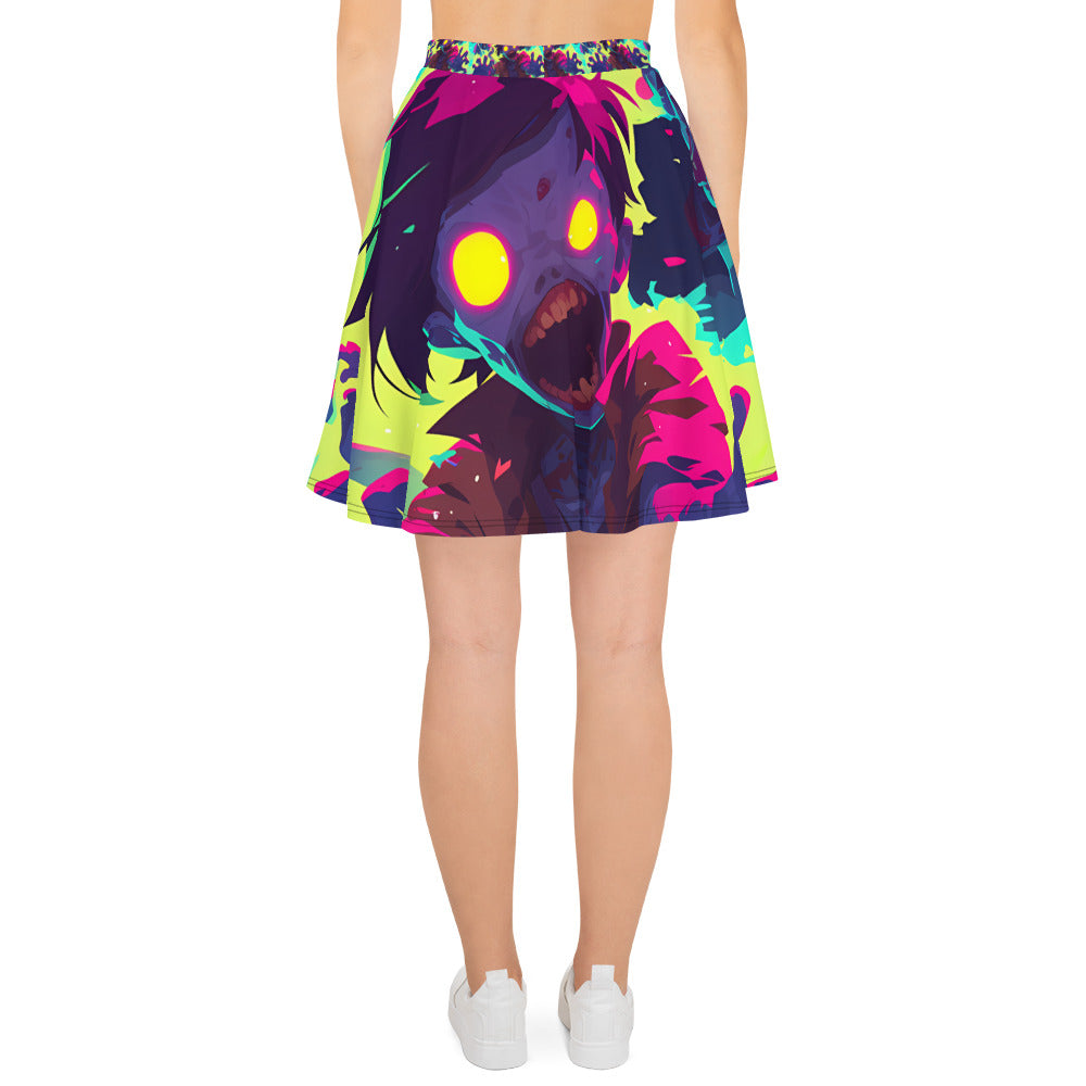 Neon Zombie Skater Skirt