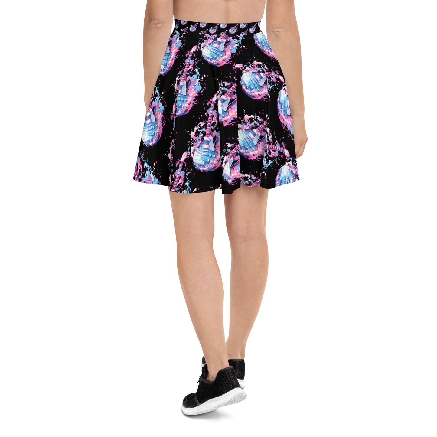 Guitar Graphic Skater Skirt