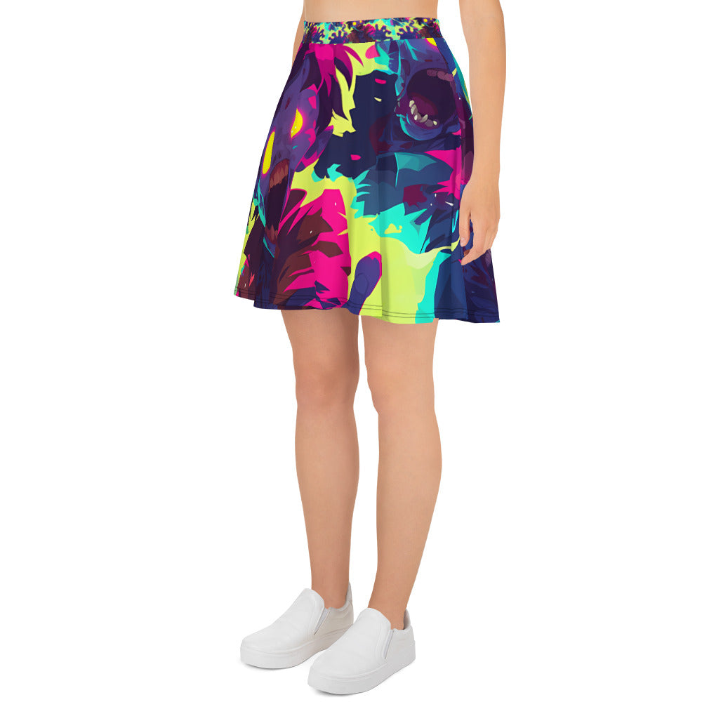 Neon Zombie Skater Skirt