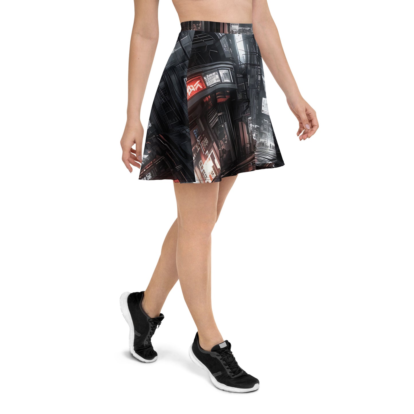 Anime City Skater Skirt – Free Delivery! Rock / Metal / Gothic / EDM / Clubwear - Alternative Apparel Only from Phase B Records. Plus Size to 3XL