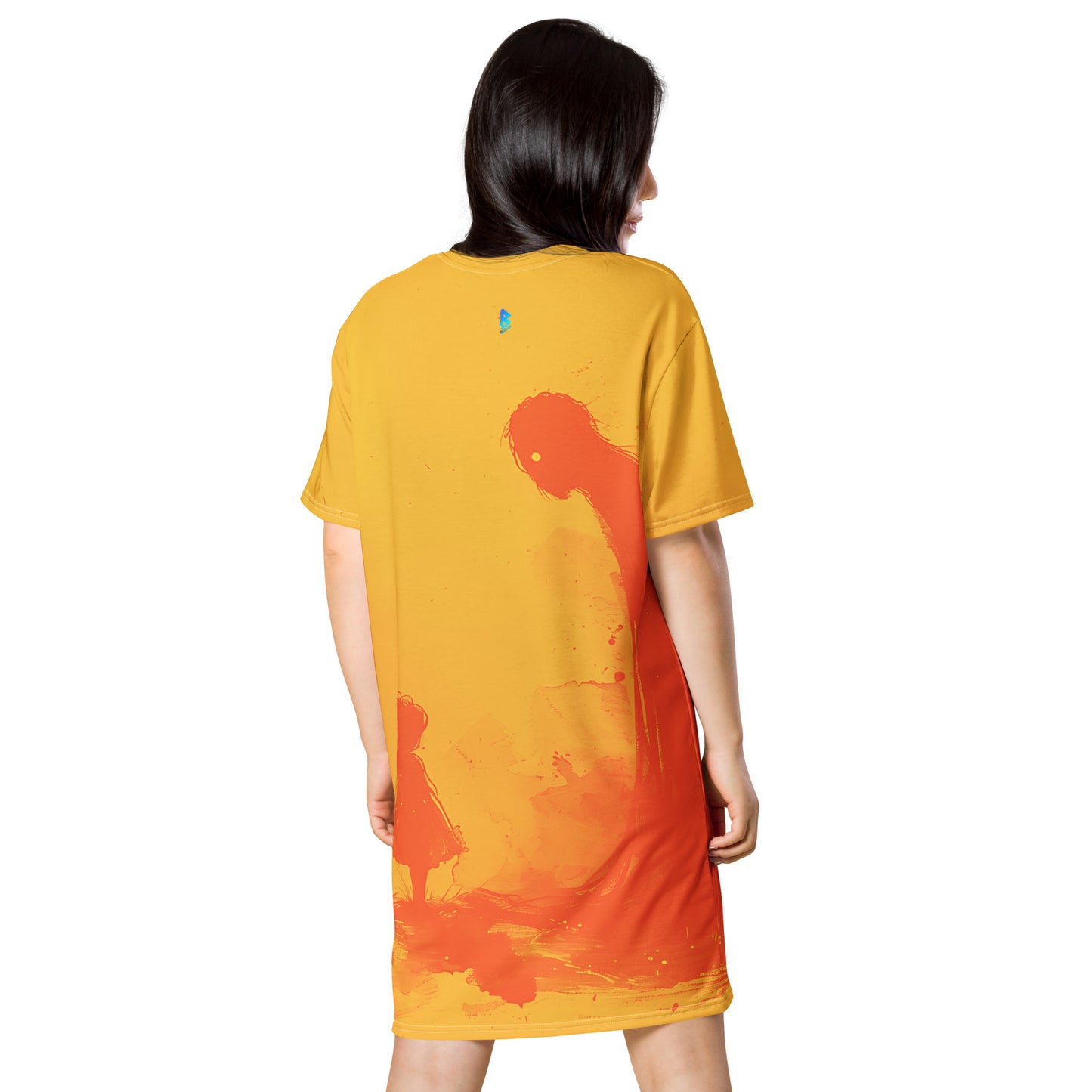 Orange Ghost & Girl T-shirt dress