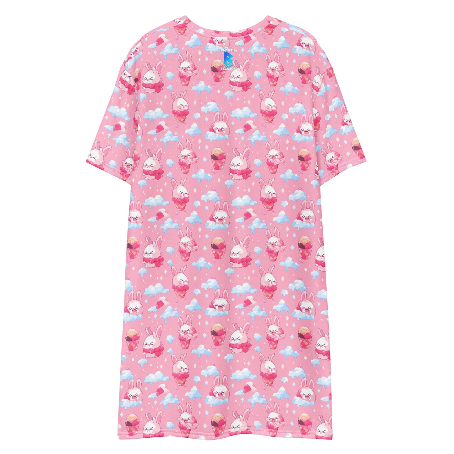 Angry ice-cream bunnies T-shirt dress – Free Delivery! Rock / Metal / Gothic / EDM / Clubwear - Alternative Apparel Only from Phase B Records. Plus Size to 6XL
