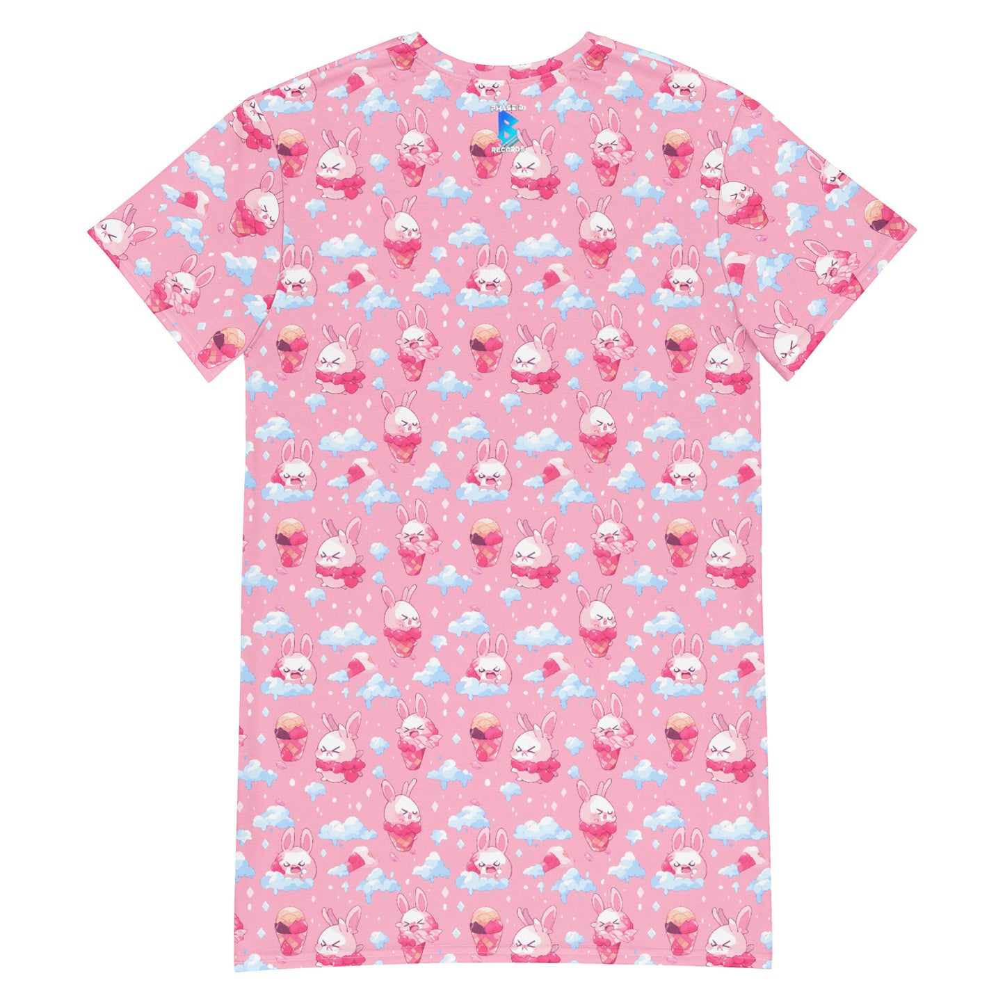 Angry ice-cream bunnies T-shirt dress – Free Delivery! Rock / Metal / Gothic / EDM / Clubwear - Alternative Apparel Only from Phase B Records. Plus Size to 6XL