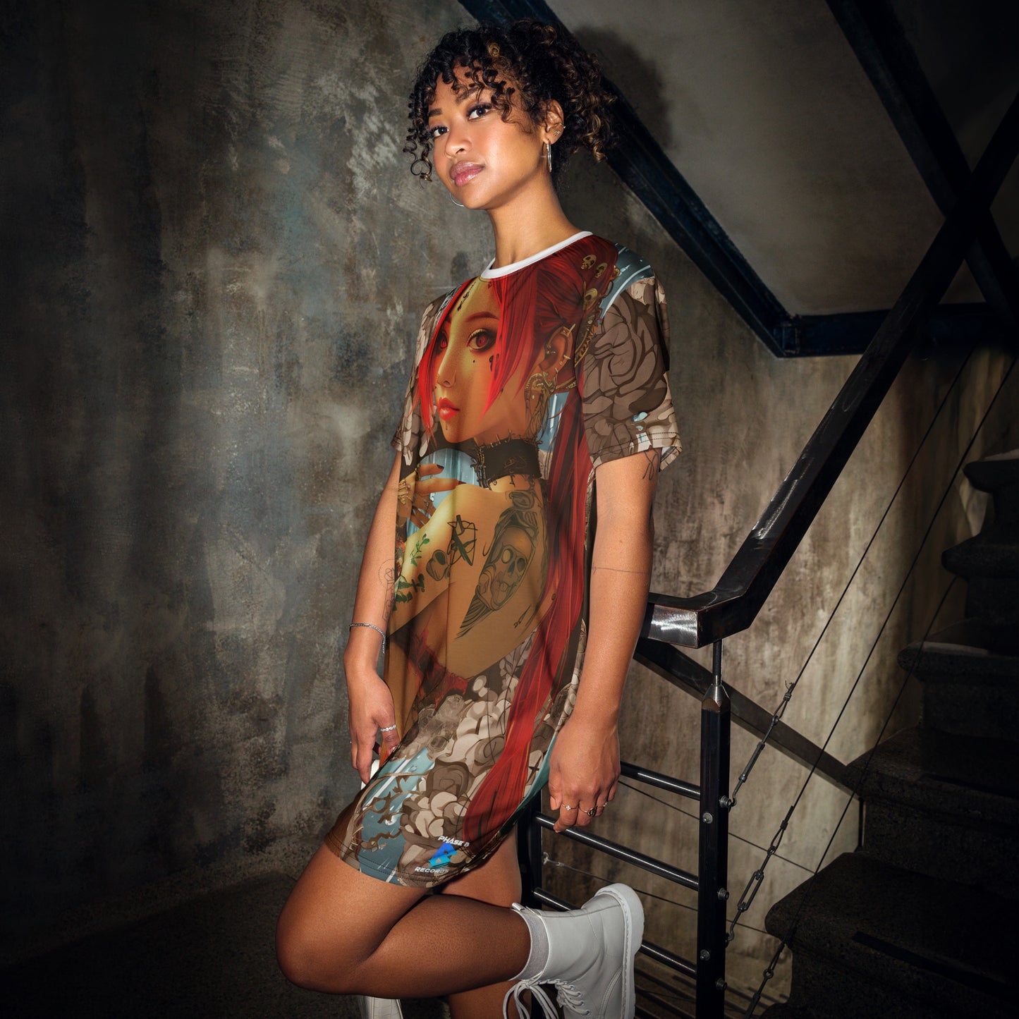 Pinup Girl Graphic T-shirt dress
