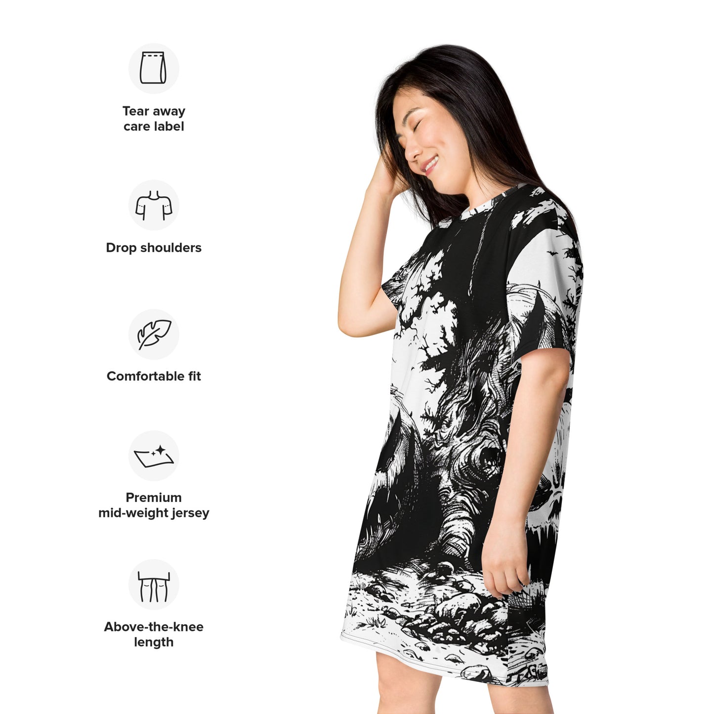 Pumpkin Graphic T-shirt dress