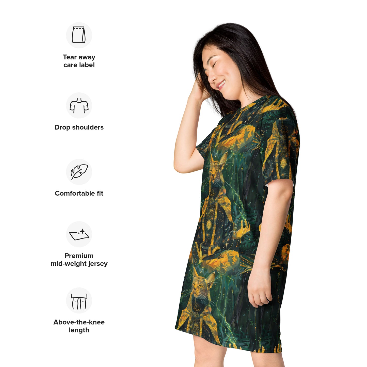 Magic Cat T-shirt dress