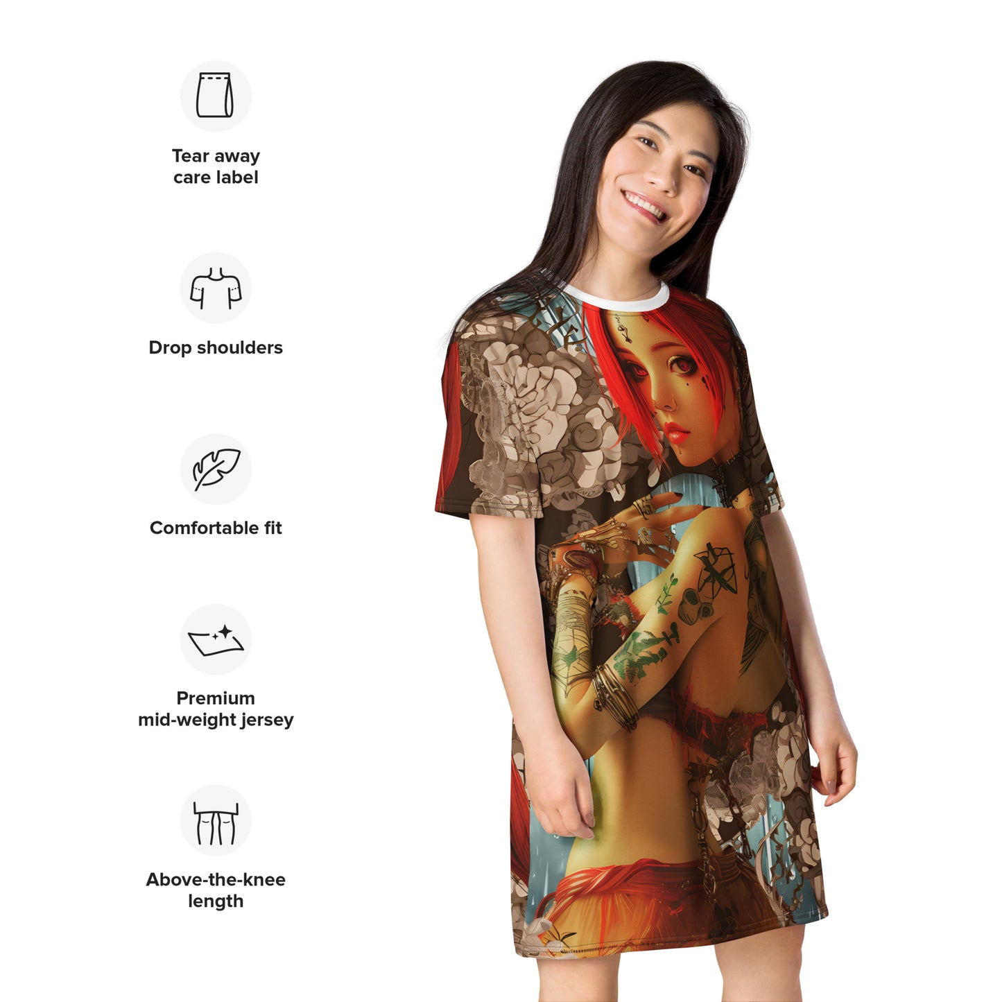 Pinup Girl Graphic T-shirt dress