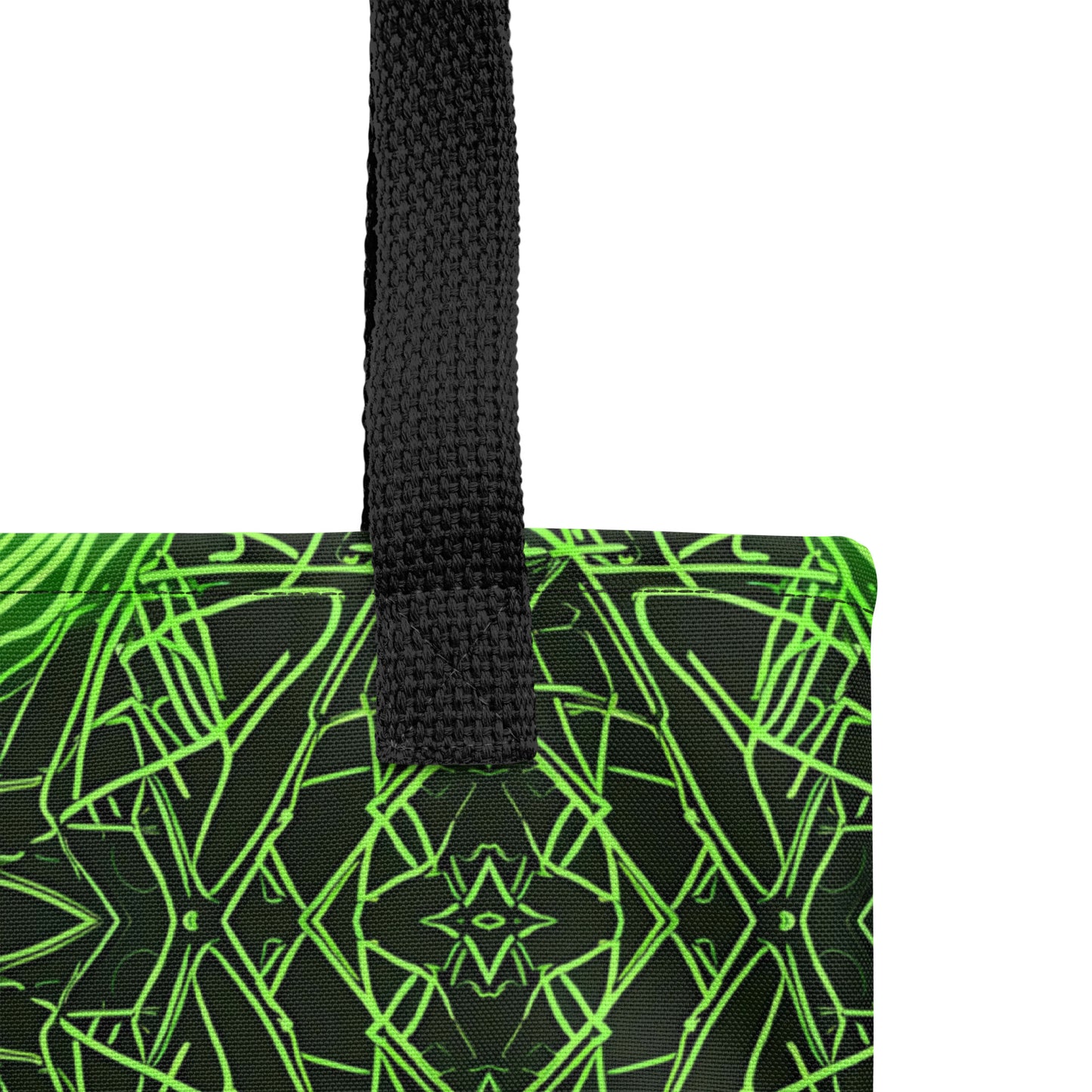 Green Pentagram Tote bag - Free Delivery! Rock / Metal / Electronic / EDM / Underground - Alternative Apparel and Merch Only from Phase B Records.