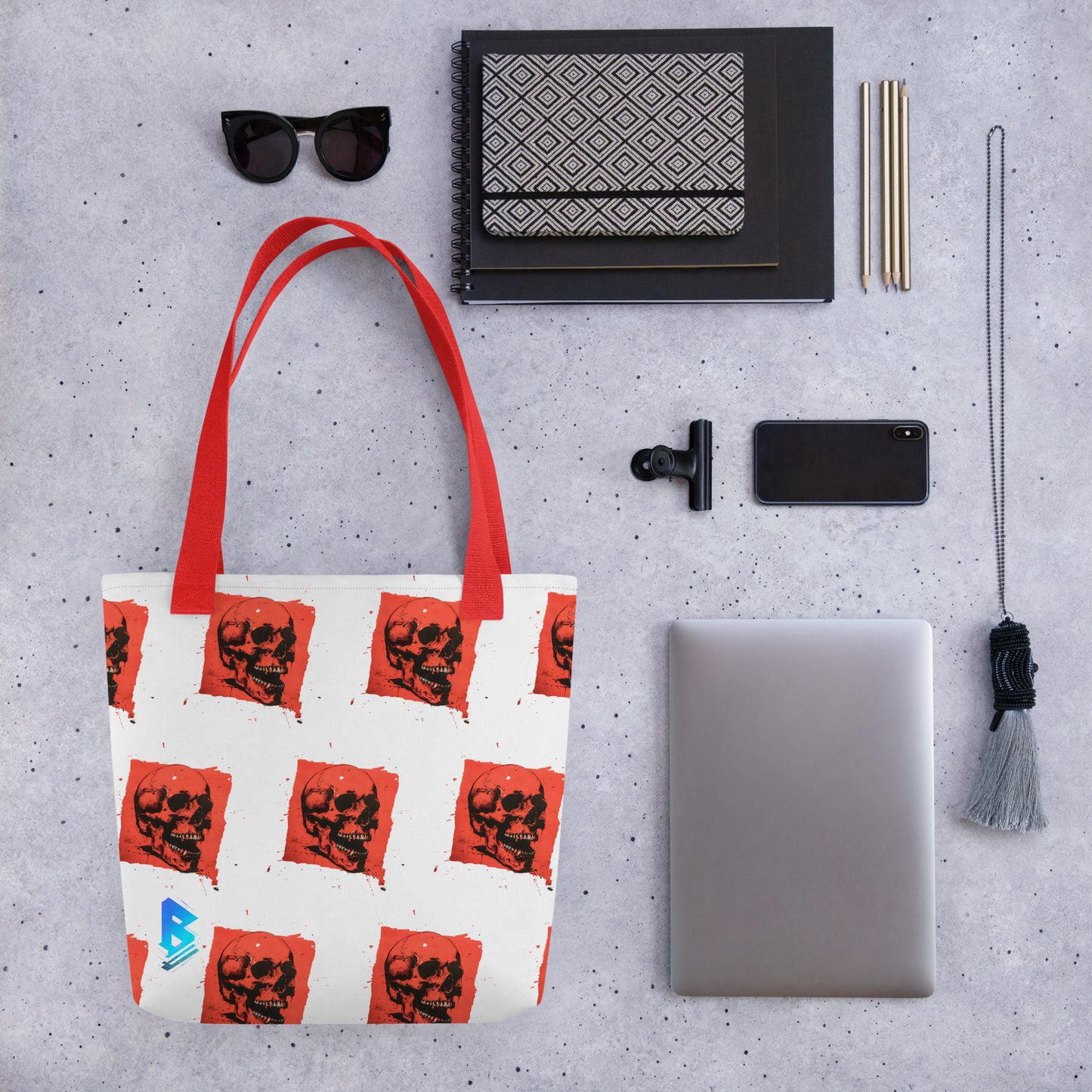 Red Skull Tote bag