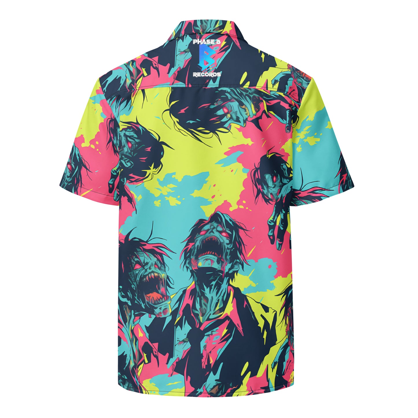 Zombie Planet Unisex Button Shirt – Free Delivery! Rock / Metal / Gothic / EDM / Clubwear - Alternative Apparel Only from Phase B Records. Plus Size to 6XL
