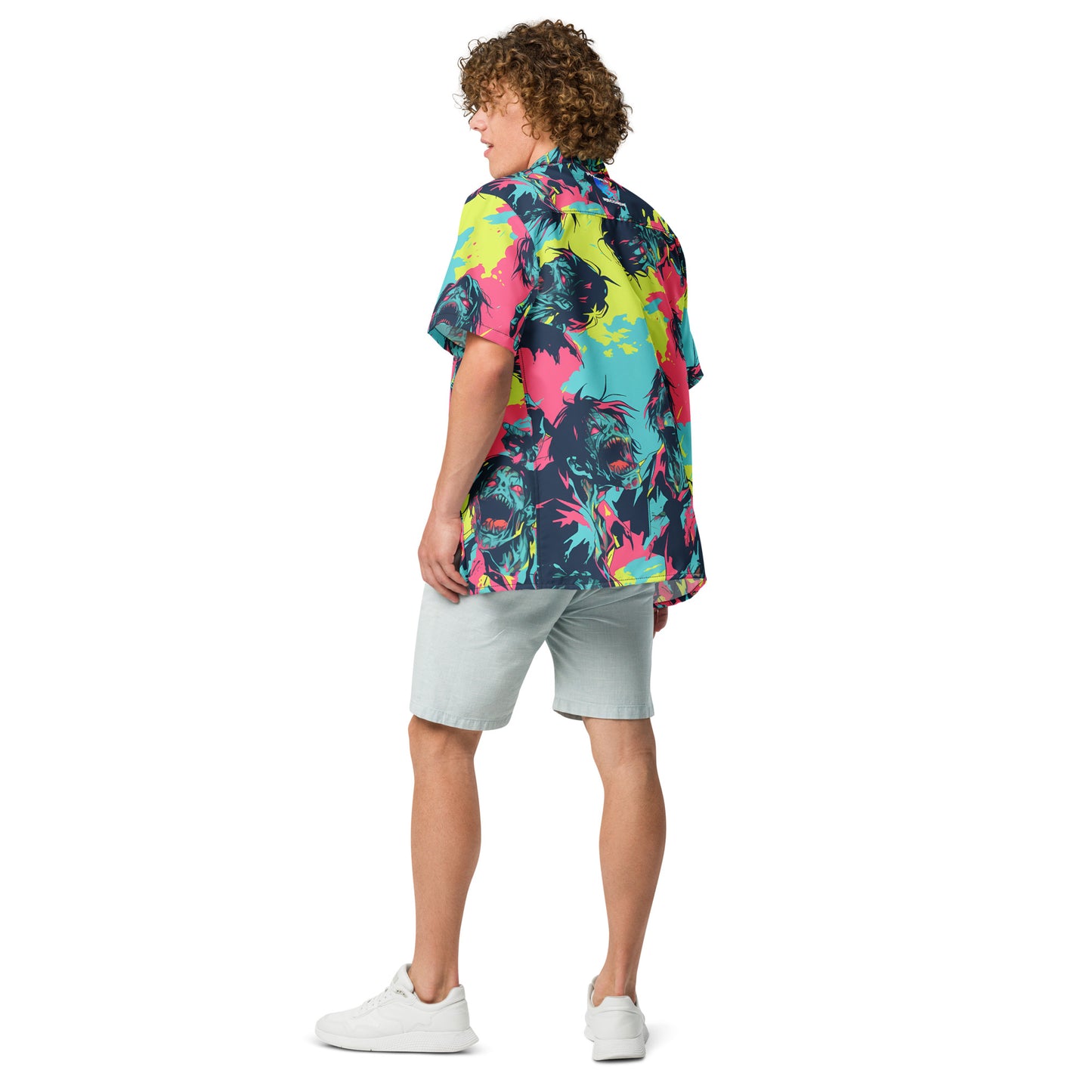 Neon Zombies Unisex button shirt