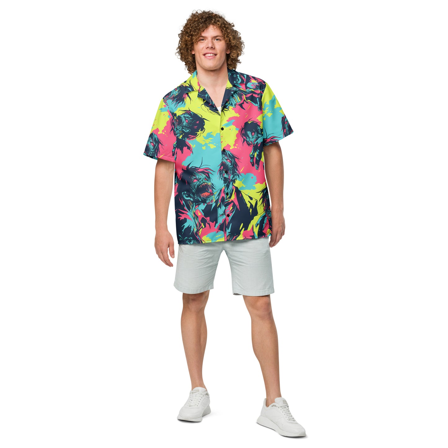 Neon Zombies Unisex button shirt