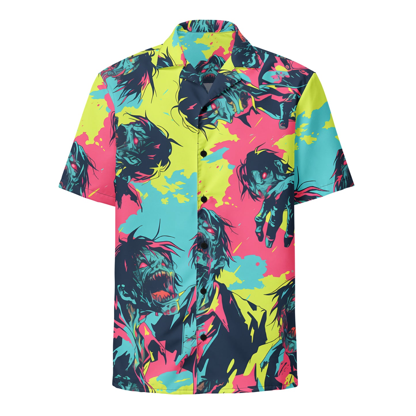 Neon Zombies Unisex button shirt