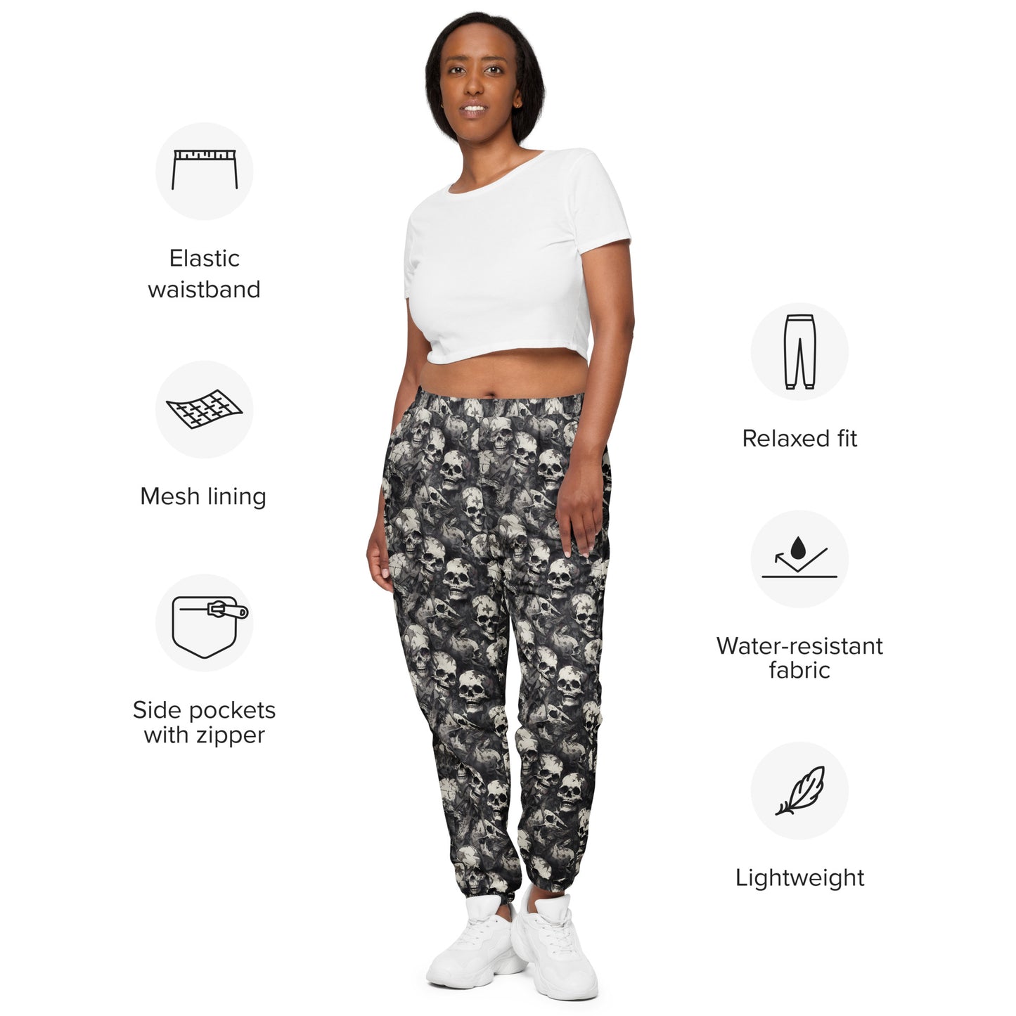 Gothic Skulls Unisex track pants
