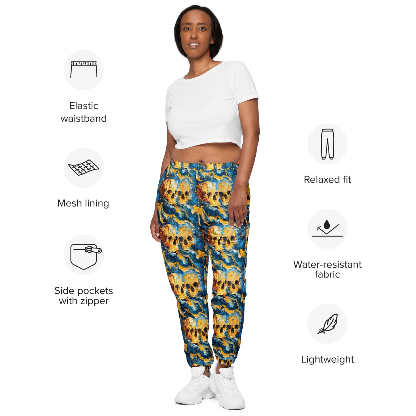 Painted Skulls Unisex track pants