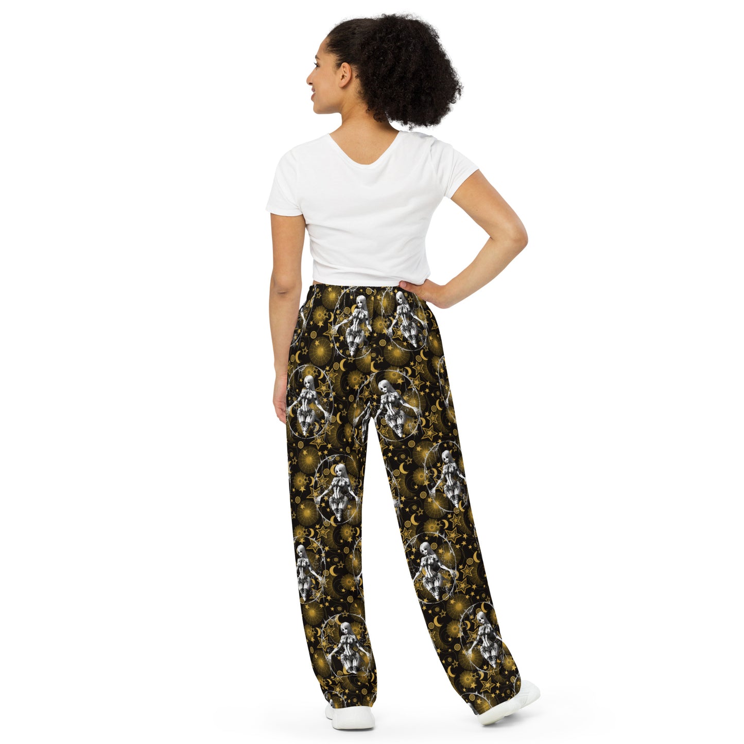 Pin up Spider Girl All-over print unisex wide-leg pants