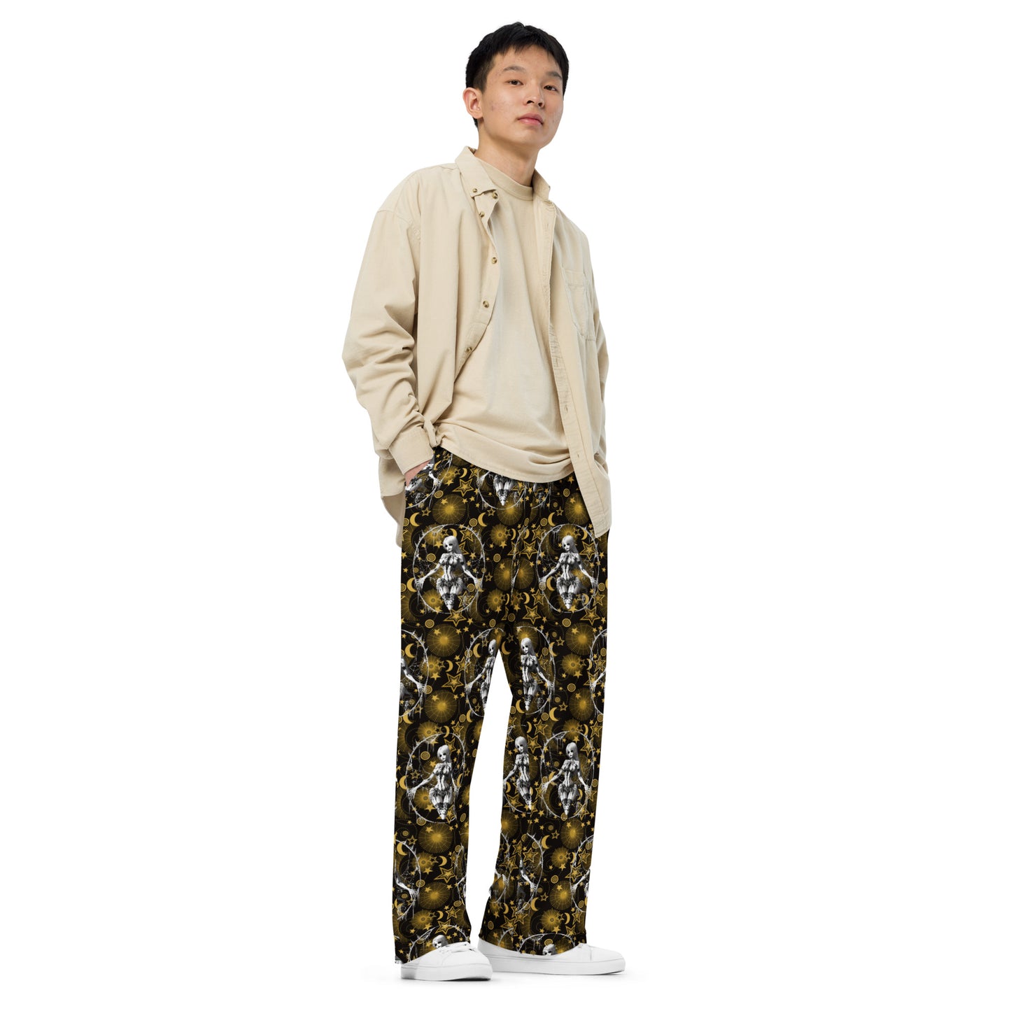 Pin up Spider Girl All-over print unisex wide-leg pants
