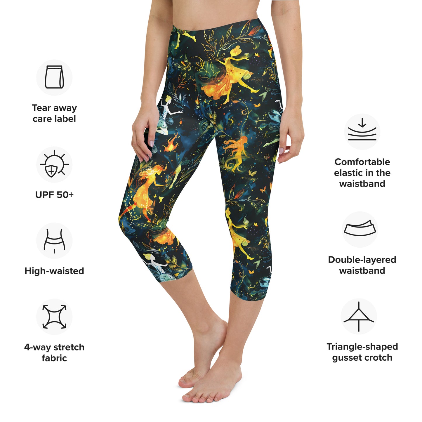Fairies Yoga Capri Leggings
