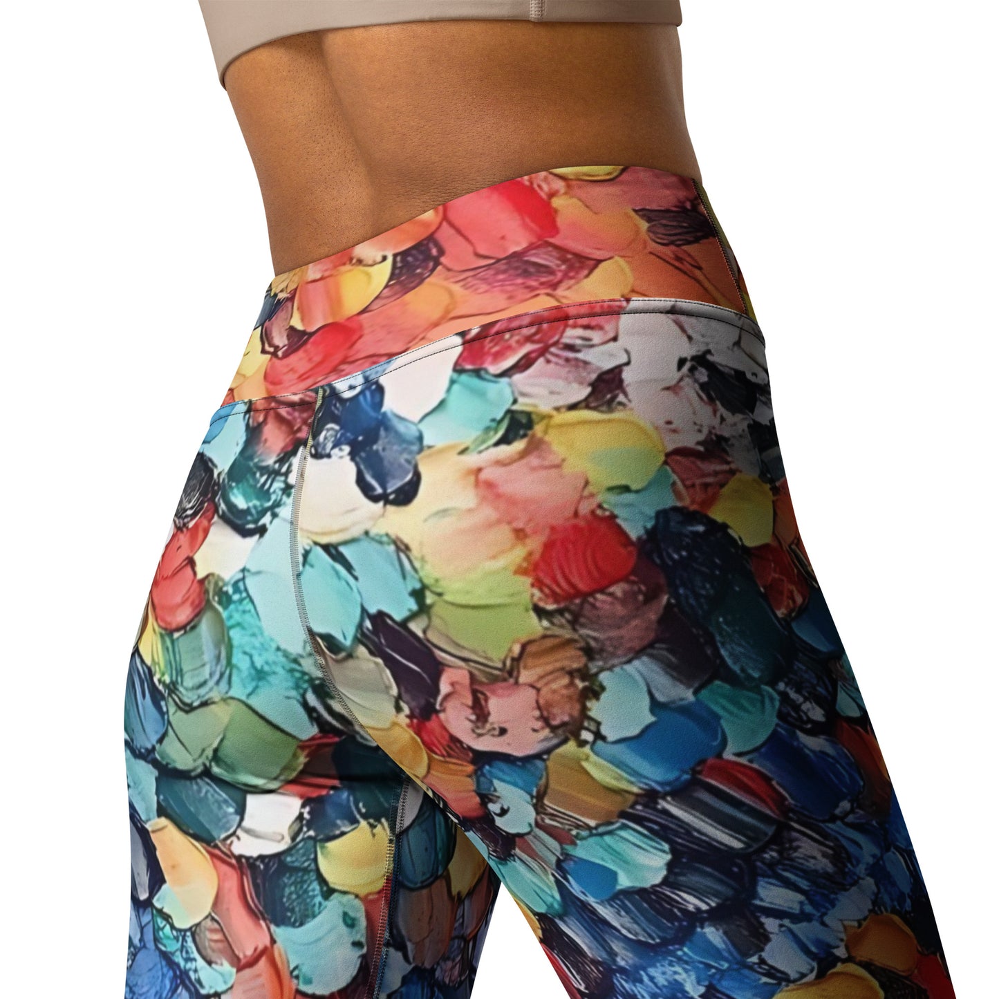 Abstract Beach Oils Yoga Leggings – Free Delivery! Rock / Metal / Gothic / EDM / Clubwear - Alternative Apparel Only from Phase B Records.
