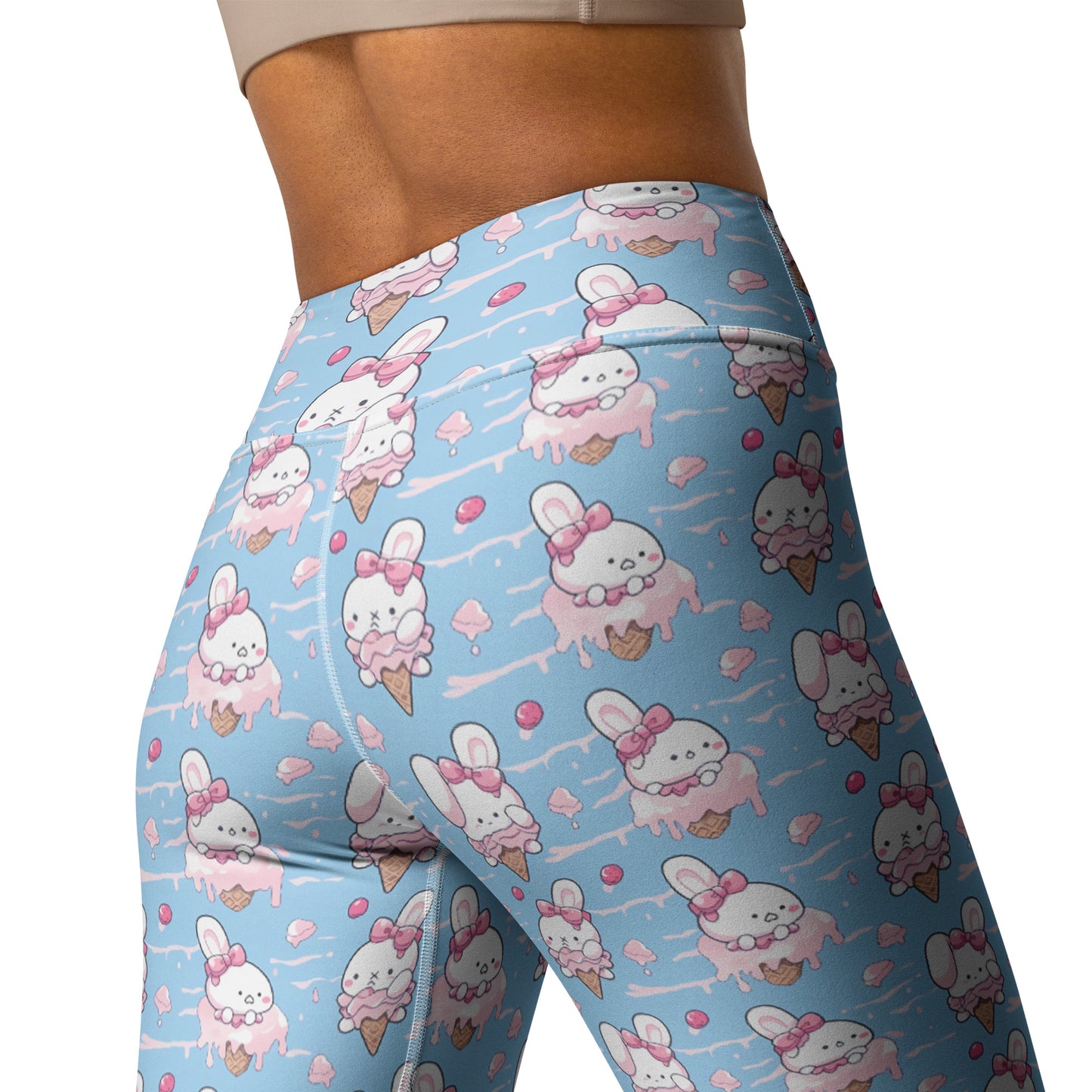 Ice Cream Bunnies Yoga Leggings