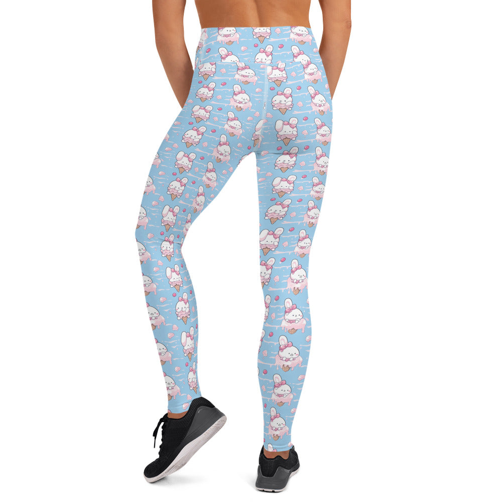 Ice Cream Bunnies Yoga Leggings