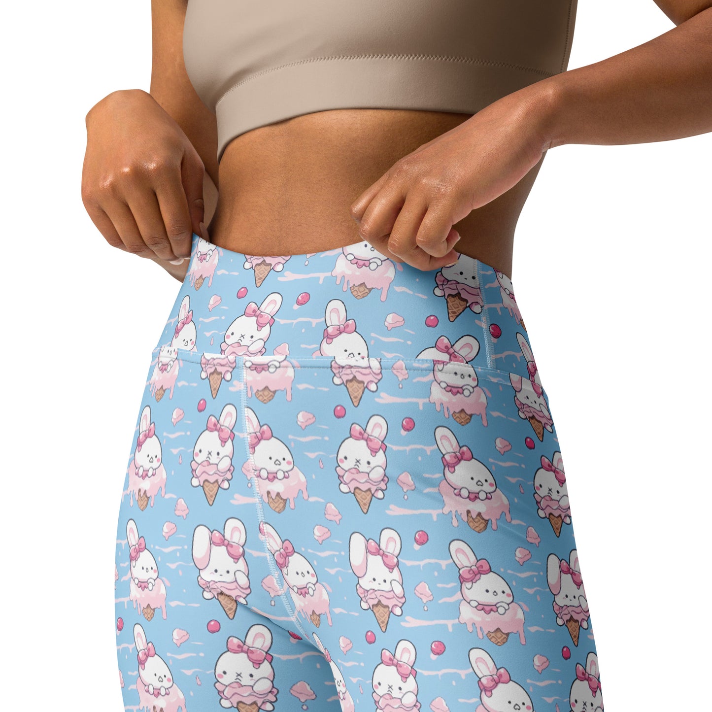 Ice Cream Bunnies Yoga Leggings
