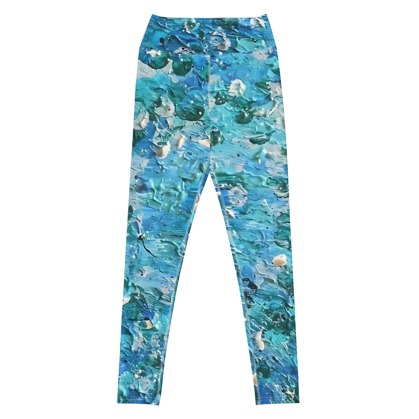 Abstract Blues Yoga Leggings – Free Delivery! Rock / Metal / Gothic / EDM / Clubwear - Alternative Apparel Only from Phase B Records.