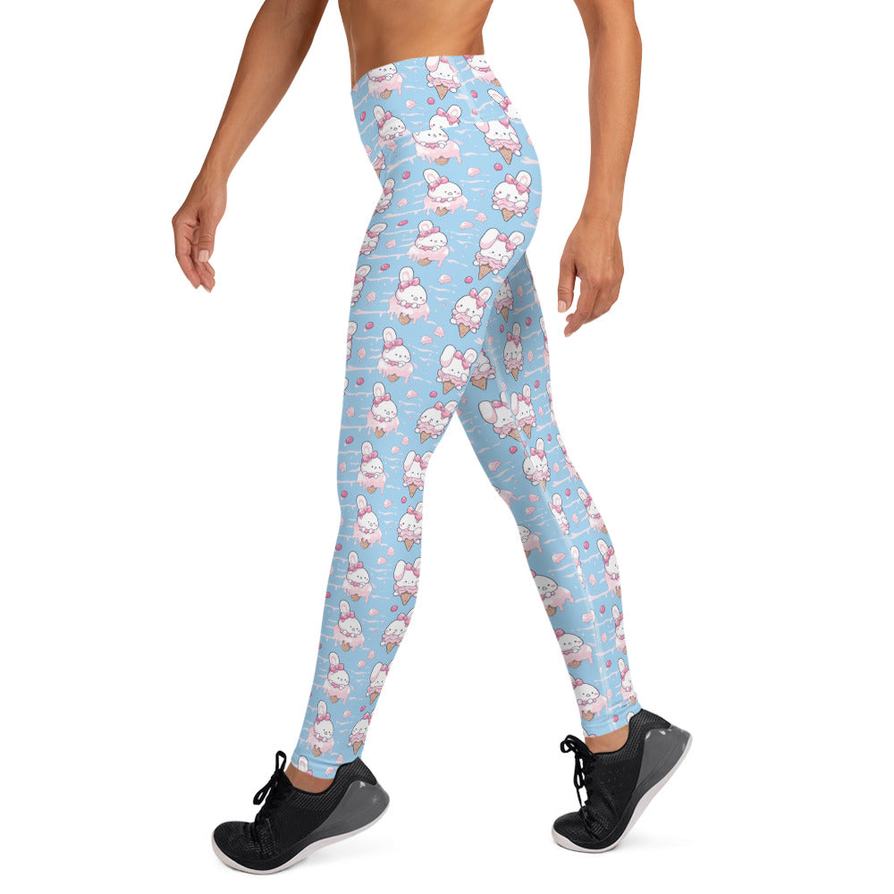 Ice Cream Bunnies Yoga Leggings