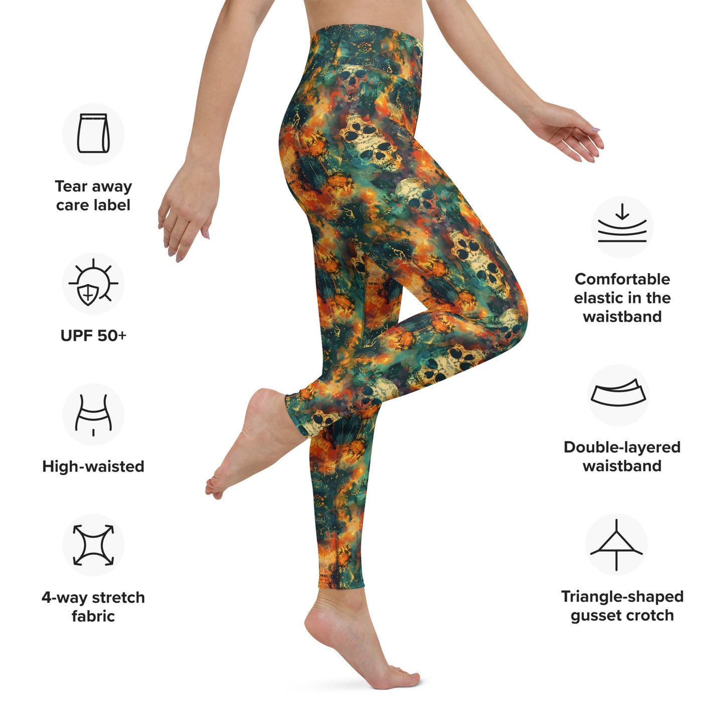 Skulls Yoga Leggings
