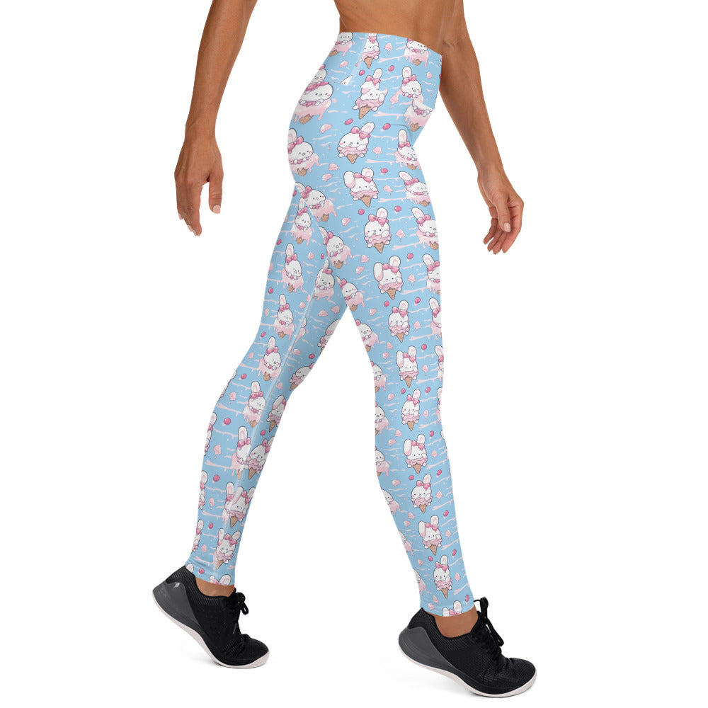 Ice Cream Bunnies Yoga Leggings