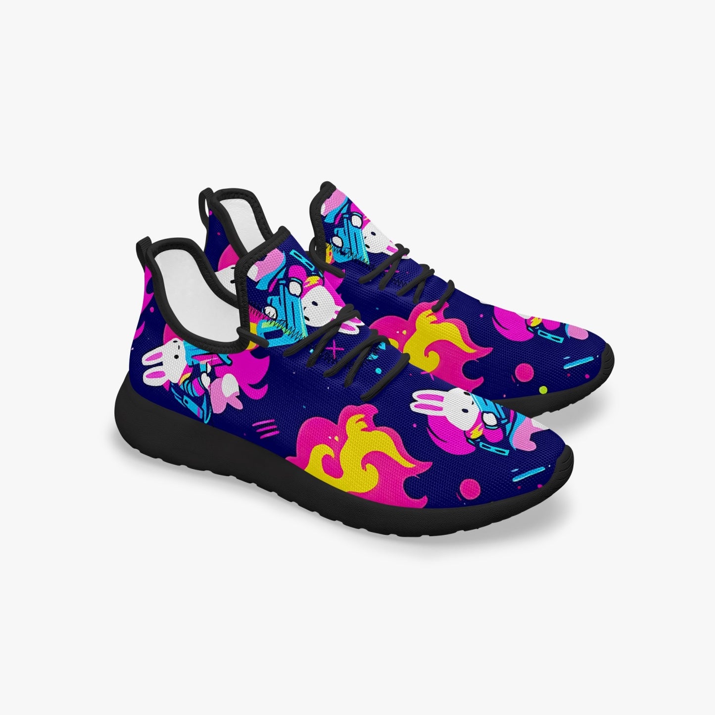 Bunnies innn spaaace Classic Mesh Knit Sneakers