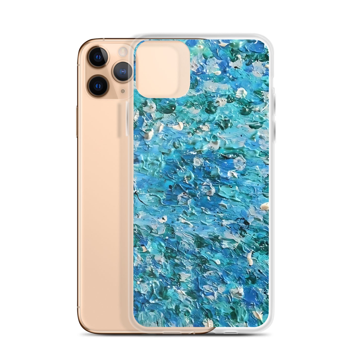 Abstract Blues Clear Case for iPhone® – Free Delivery! Rock / Metal / Gothic / EDM / Clubwear - Alternative Apparel Only from Phase B Records.