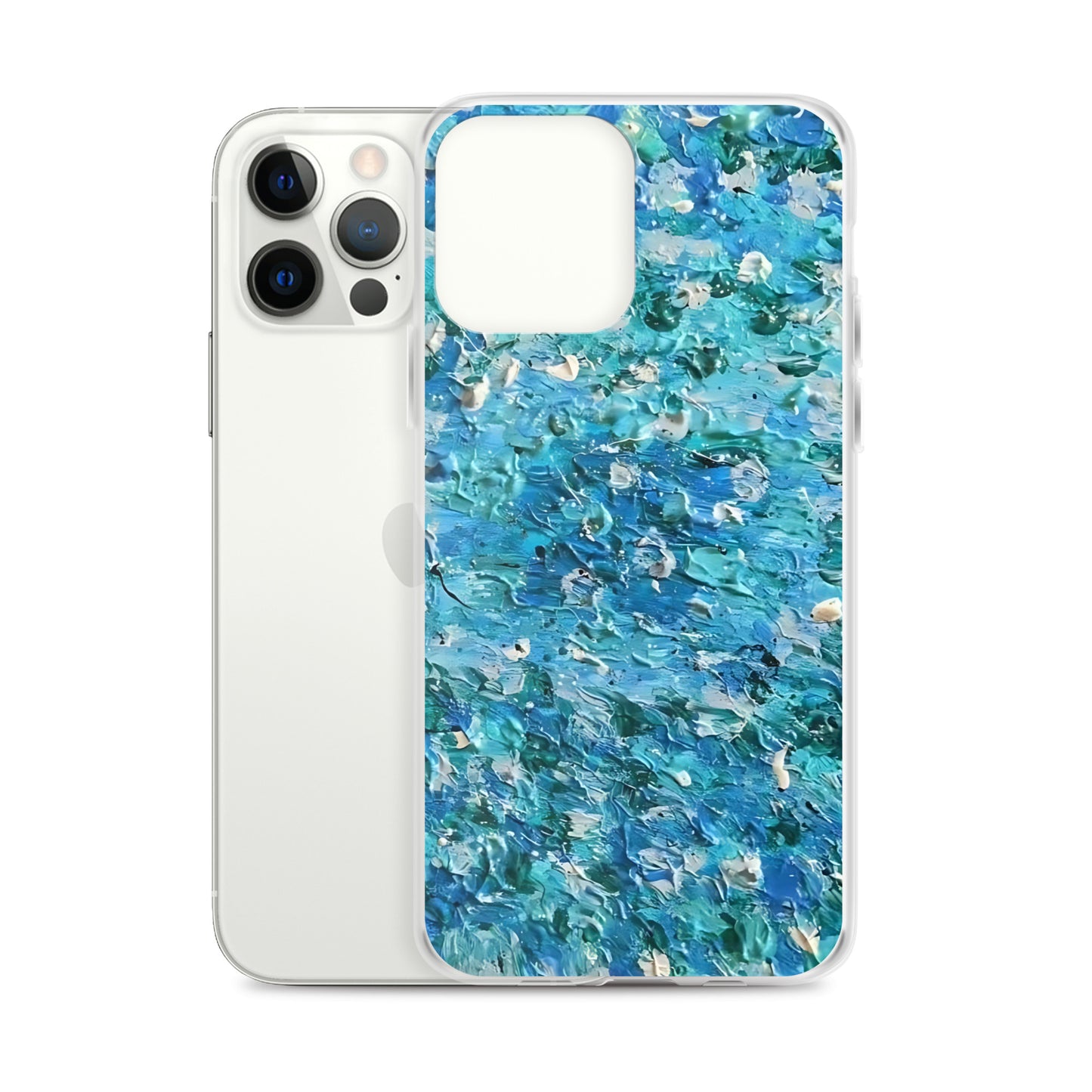 Abstract Blues Clear Case for iPhone® – Free Delivery! Rock / Metal / Gothic / EDM / Clubwear - Alternative Apparel Only from Phase B Records.