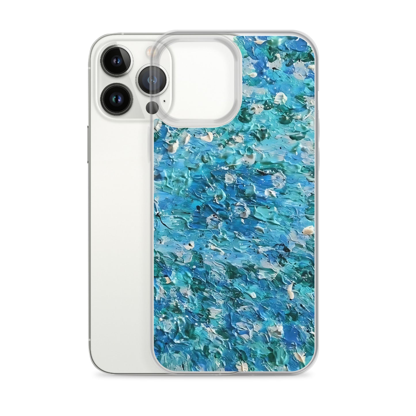Abstract Blues Clear Case for iPhone® – Free Delivery! Rock / Metal / Gothic / EDM / Clubwear - Alternative Apparel Only from Phase B Records.