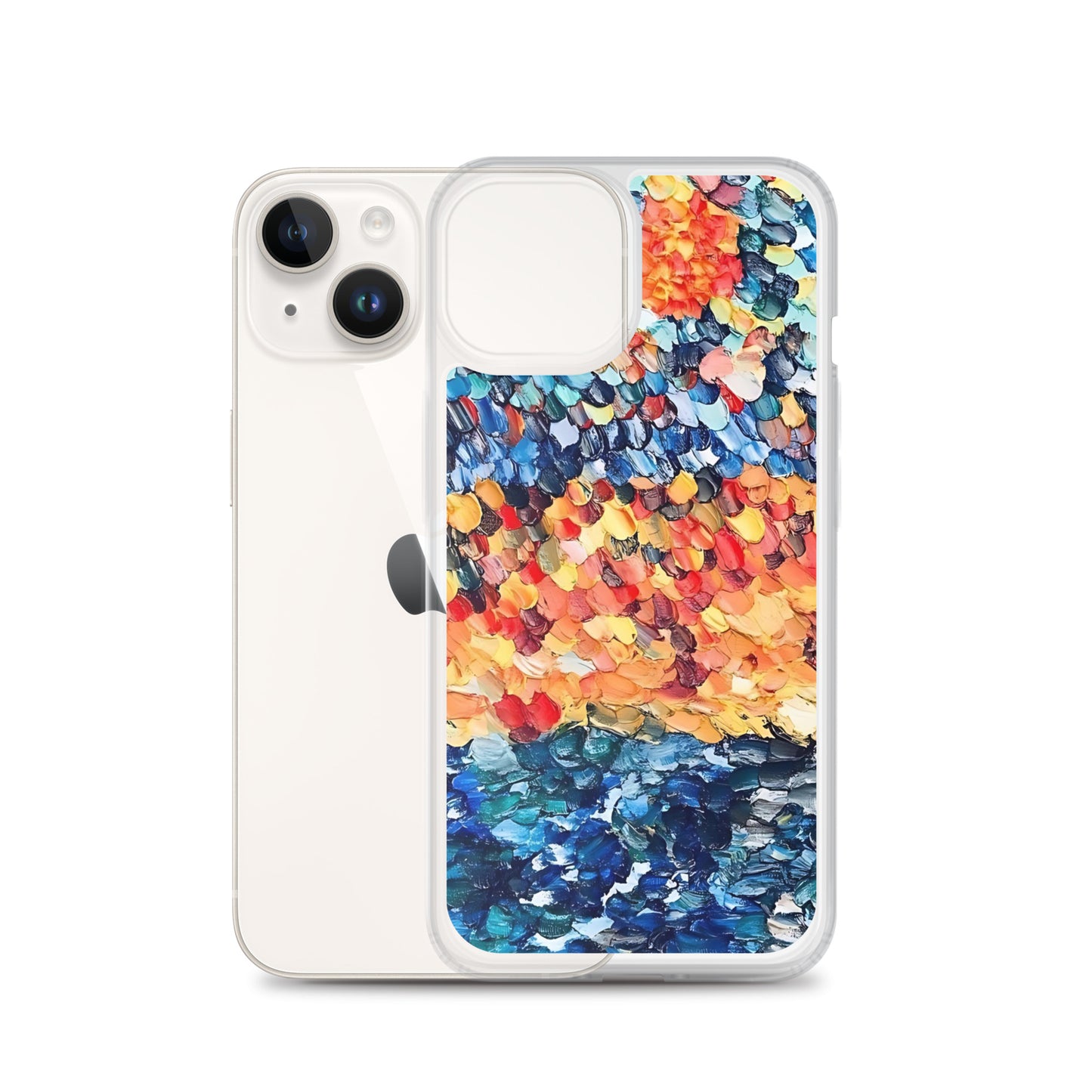 Abstract Beach Oils Art Clear Case for iPhone® – Free Delivery! Rock / Metal / Gothic / EDM / Clubwear - Alternative Apparel Only from Phase B Records.