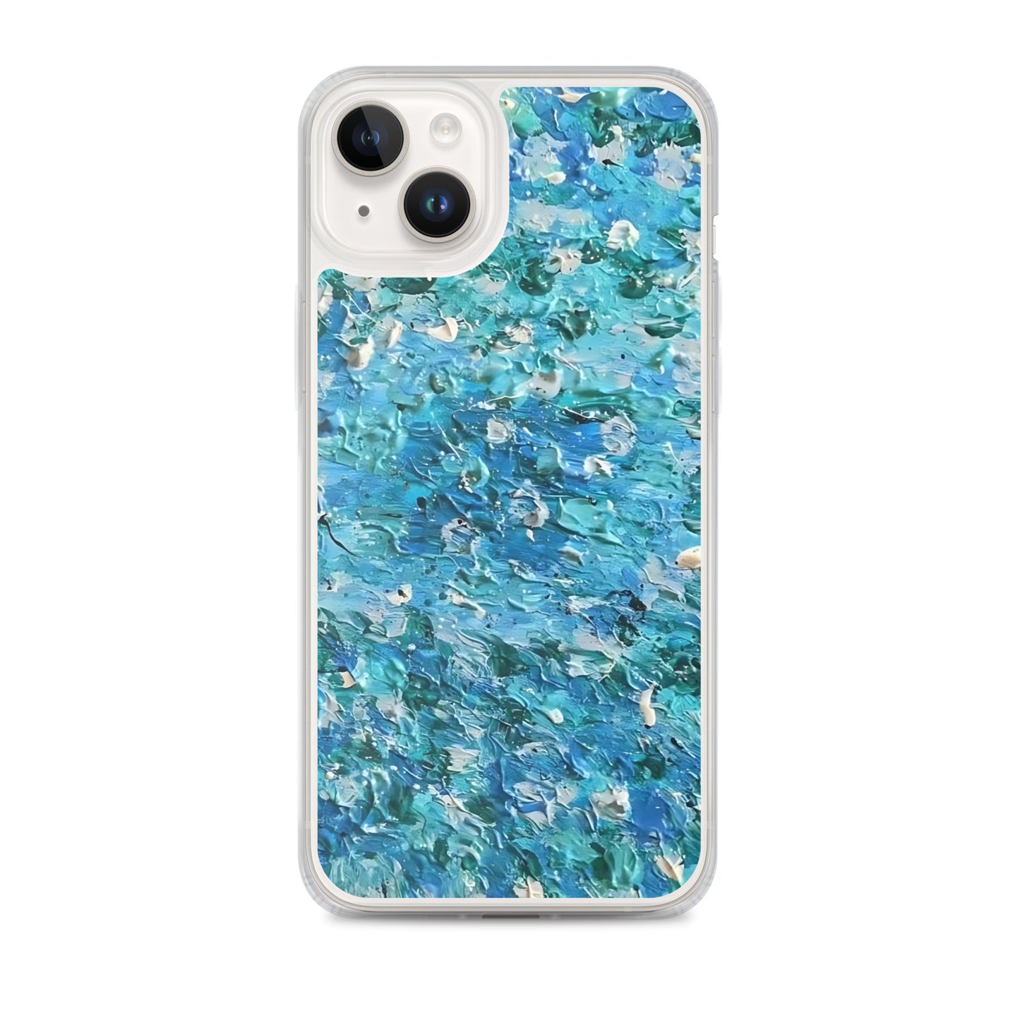 Abstract Blues Clear Case for iPhone® – Free Delivery! Rock / Metal / Gothic / EDM / Clubwear - Alternative Apparel Only from Phase B Records.